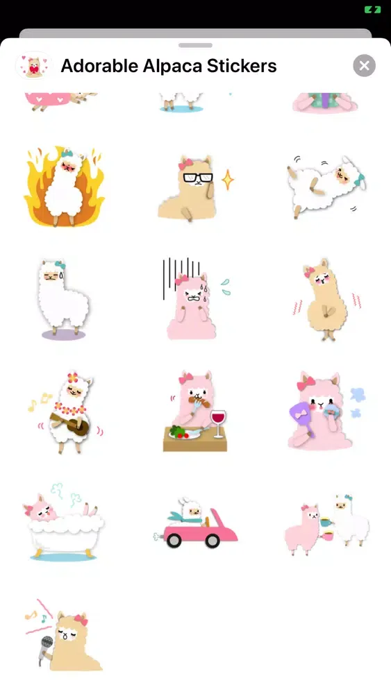 Adorable Alpaca Stickers应用截图