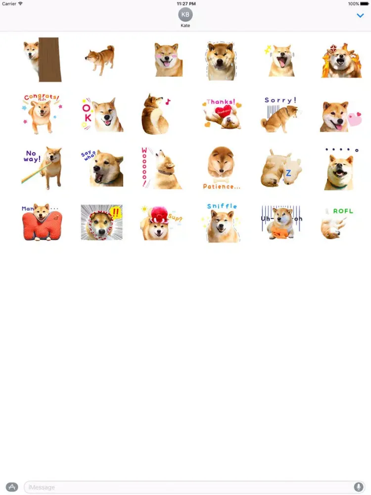 Adorable Shiba Inu Dog Sticker iPad 應用截圖