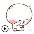 Animated Clumsy Bear Sticker