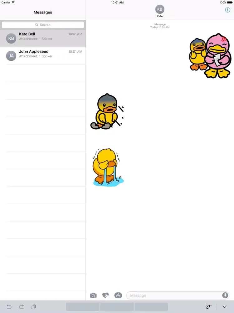 Animated Cry Duck Sticker iPad 应用截图