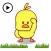 Animated Cute Chicken Sticker