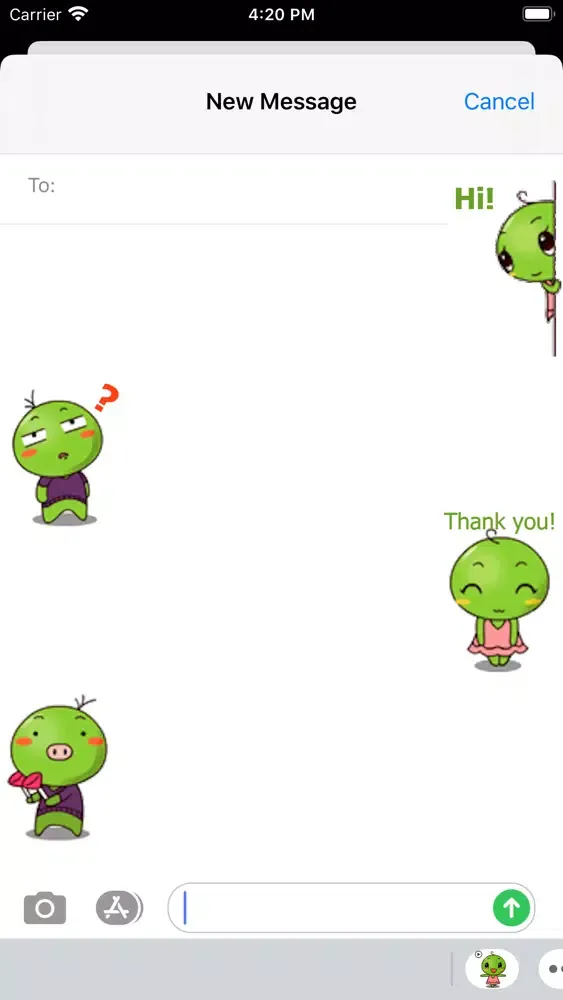 Animated Cute Peas Sticker 스크린샷