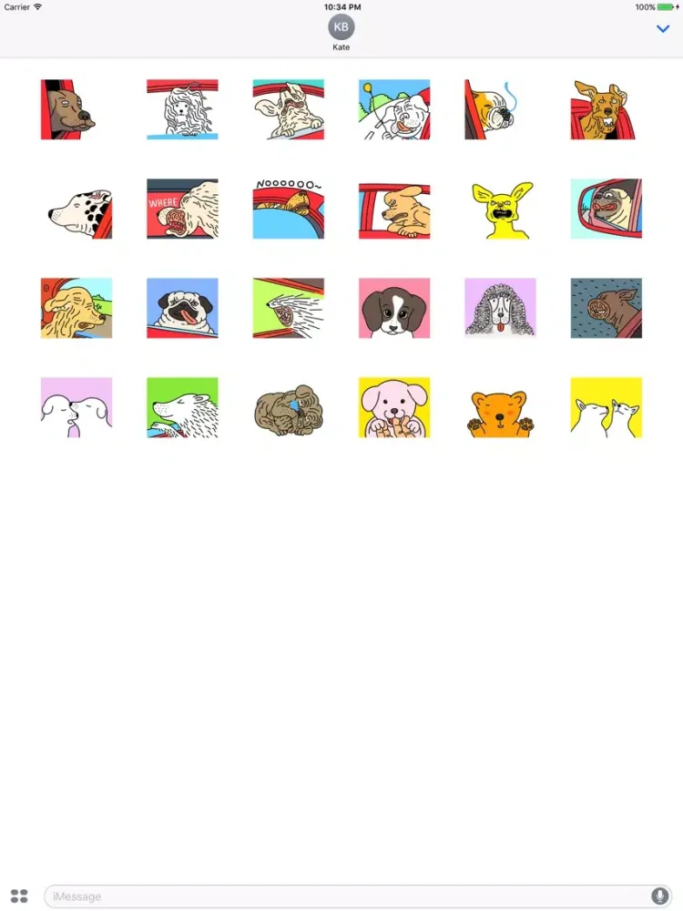 Capturas de tela do Animated Dog In a Car Sticker iPad 