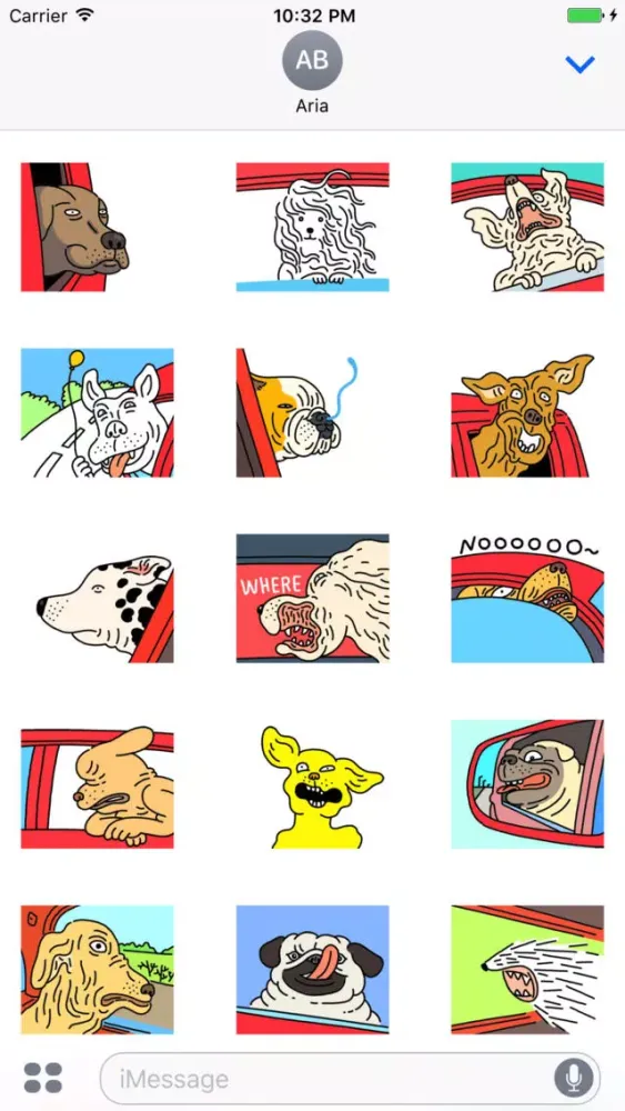 Capturas de tela do Animated Dog In a Car Sticker