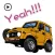 Animated Funny Car Sticker