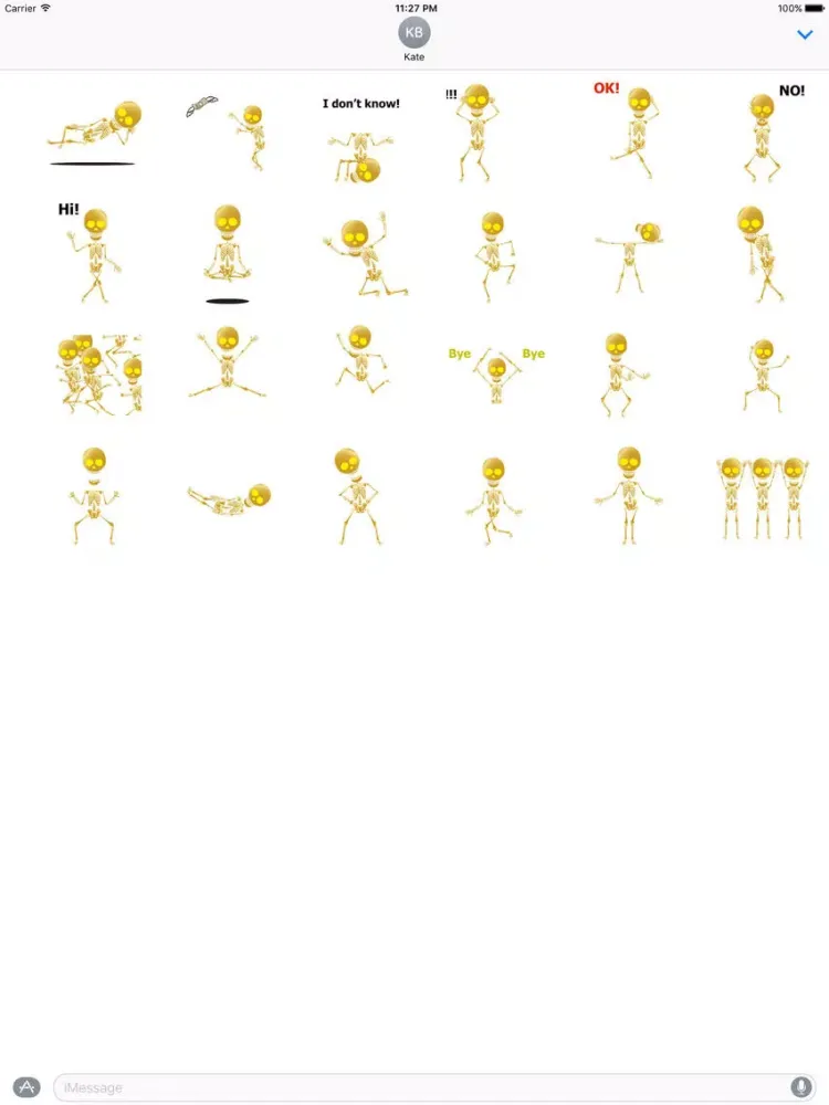 Animated Funny Golden Skeleton iPad 應用截圖