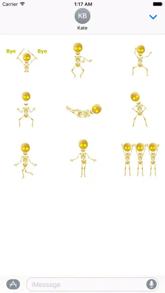 Animated Funny Golden Skeleton應用截圖