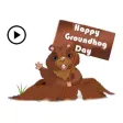 Animated Groundhog Day Sticker Animated Groundhog Day Sticker