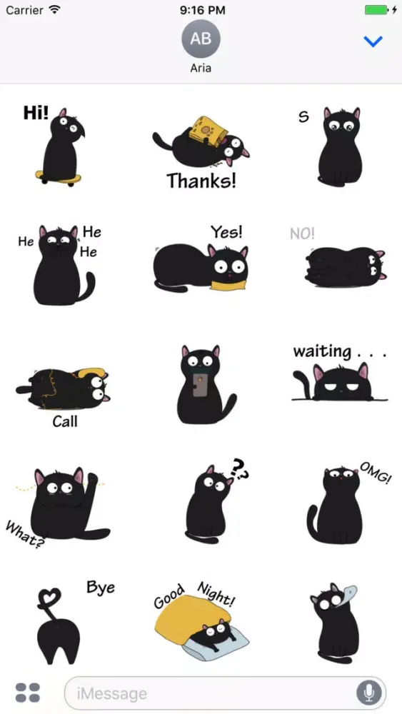 Animated Lovely Black Cat سکرین شاٹس