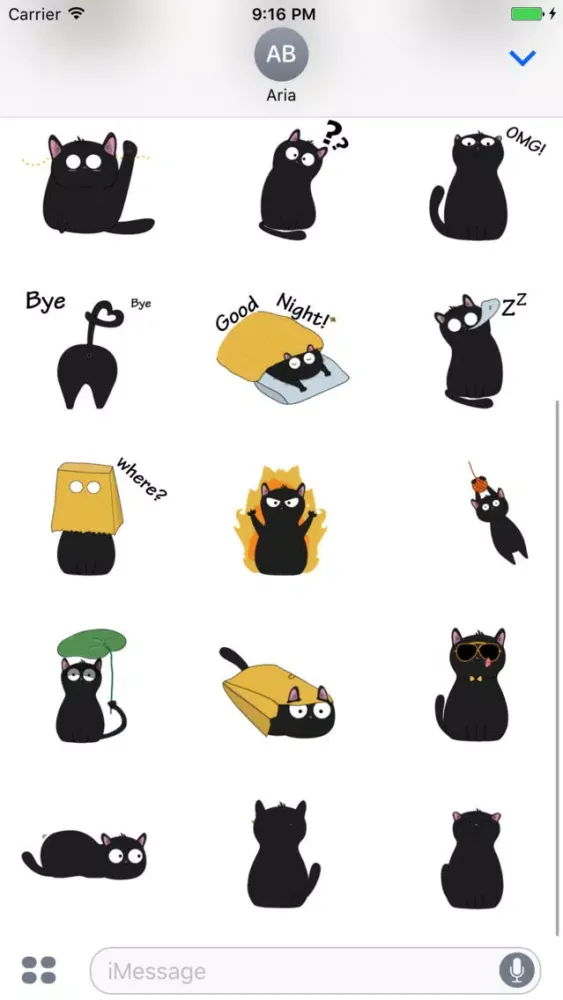 Animated Lovely Black Cat سکرین شاٹس