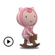 Animated Lovely Girl Sticker