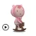 Animated Lovely Girl Sticker