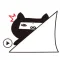 Animated Ninja Cat Sticker