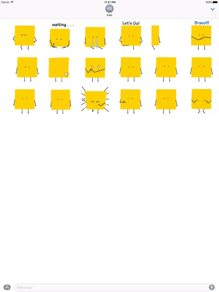 ภาพหน้าจอของ Animated Square Emoji Stickers iPad 