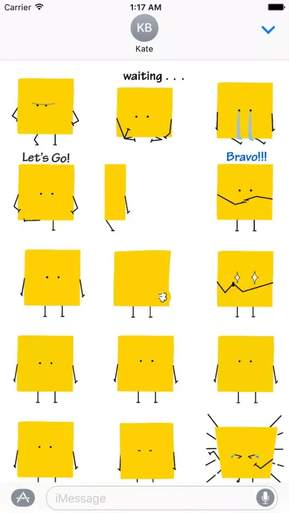 ภาพหน้าจอของ Animated Square Emoji Stickers