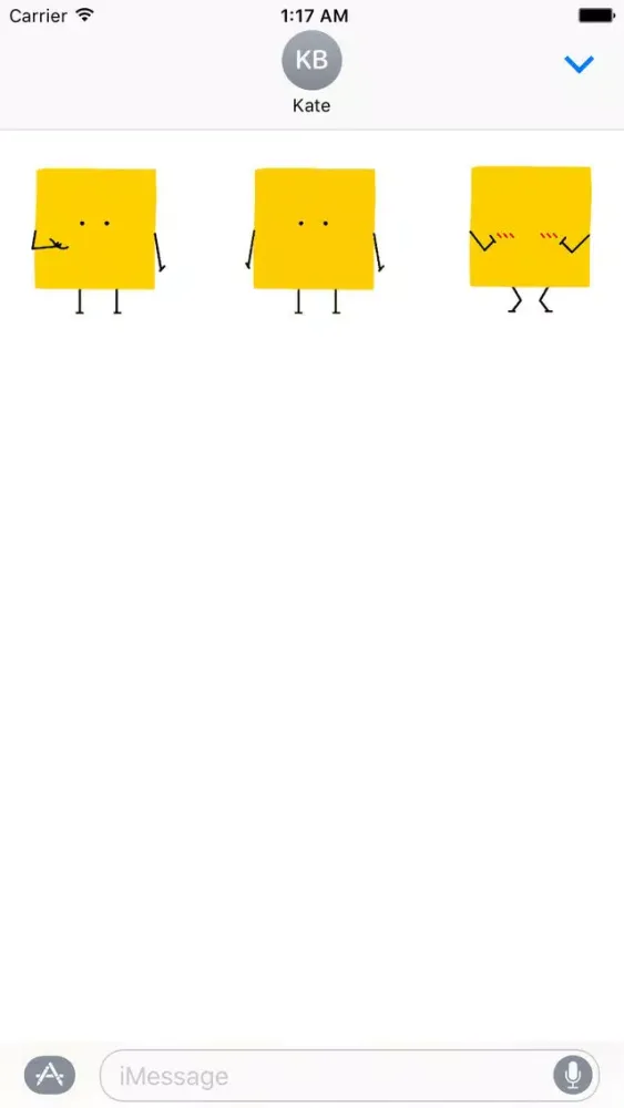 ภาพหน้าจอของ Animated Square Emoji Stickers