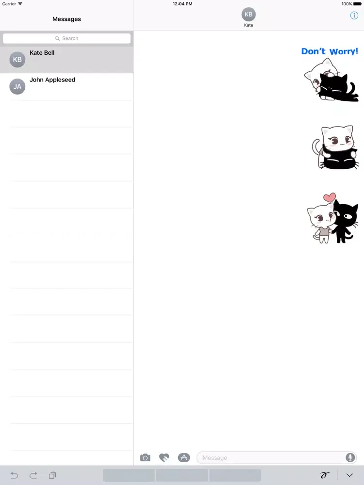 Animated Sweet Cat Couple iPad  スクリーンショット