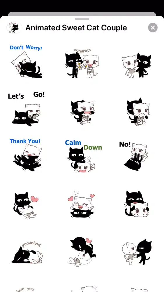 Animated Sweet Cat Couple スクリーンショット