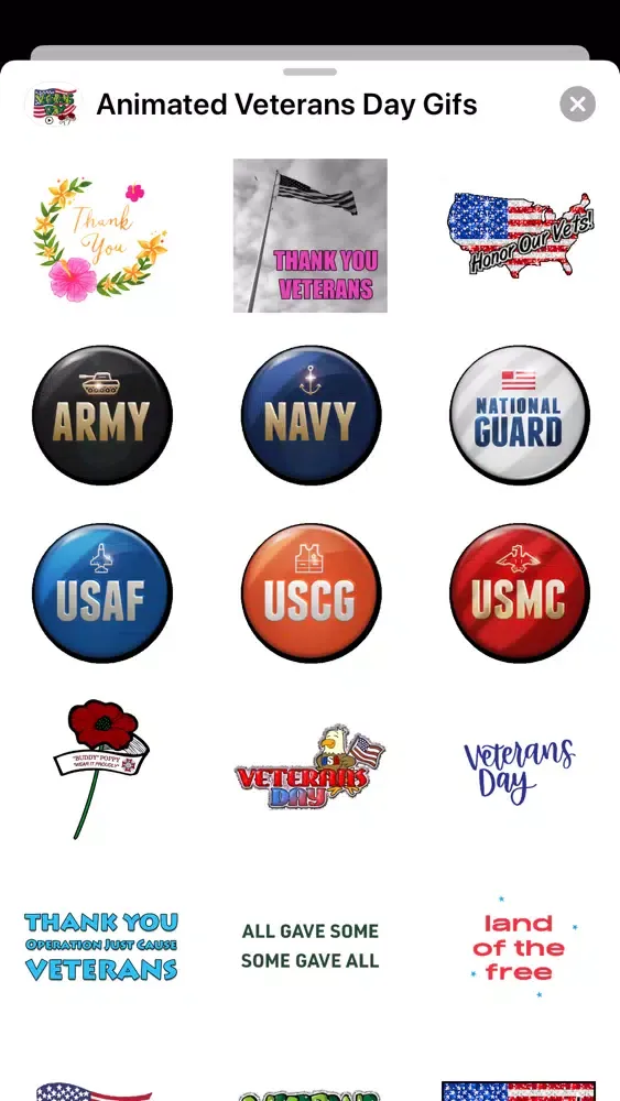 Animated Veterans Day Icon 스크린샷