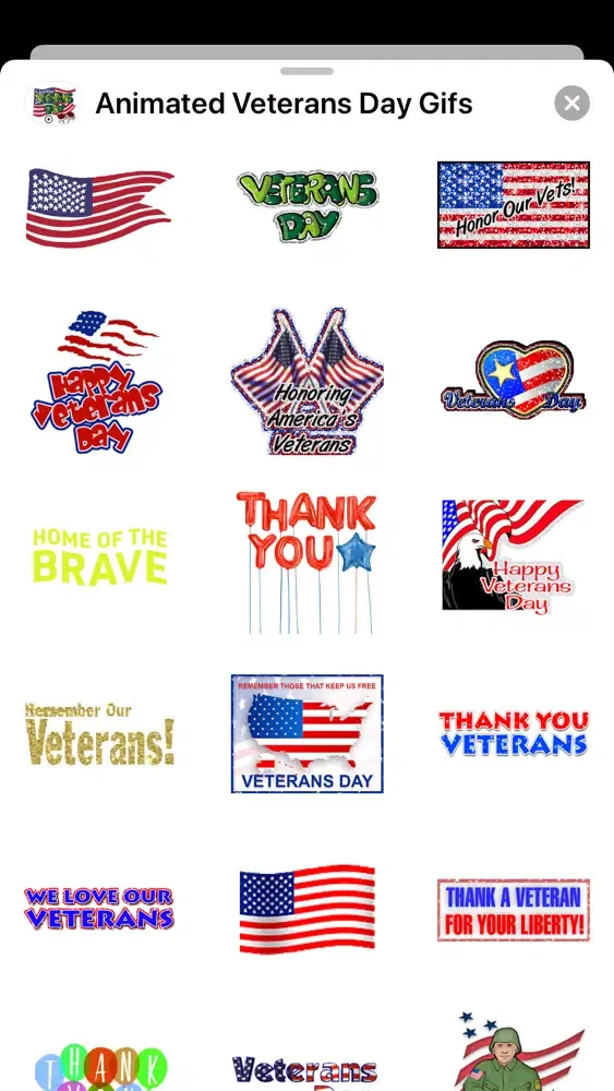 Animated Veterans Day Icon 스크린샷