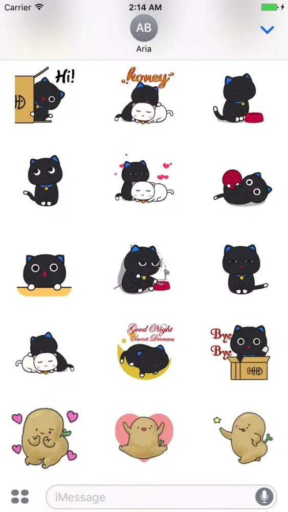 Animated Black Cat and Potato应用截图