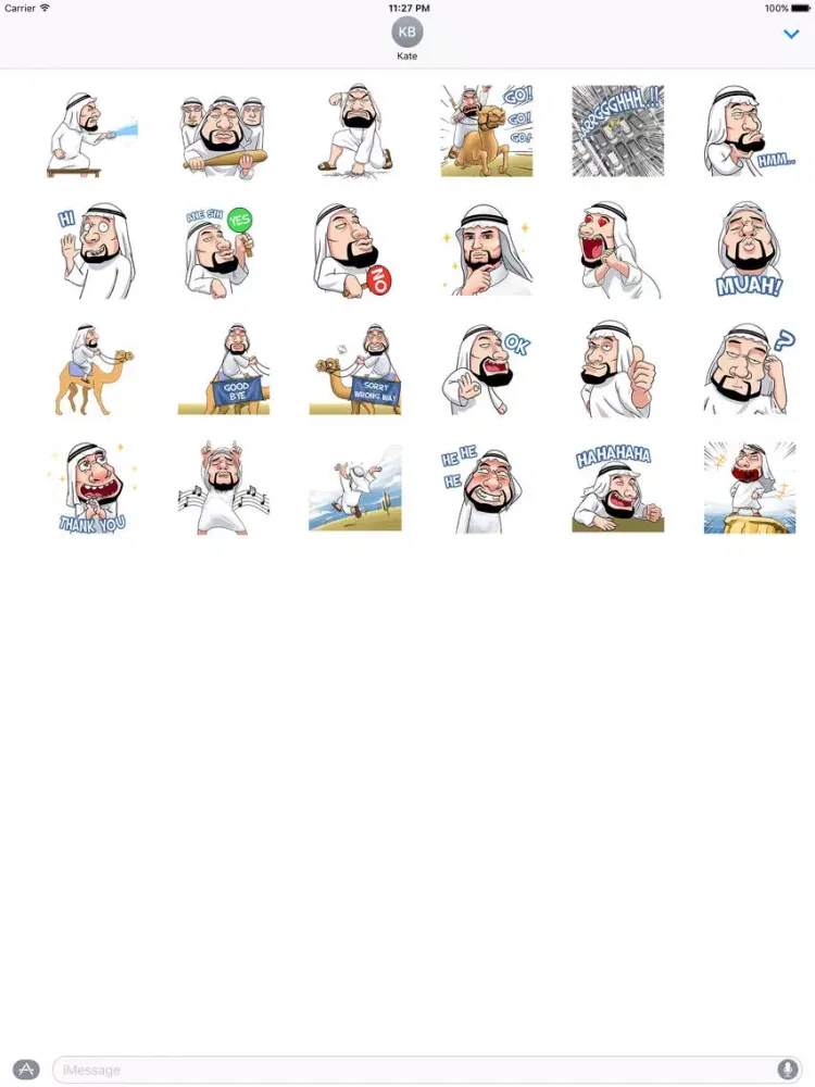 Arabian Style Animated Sticker iPad  Screenshots