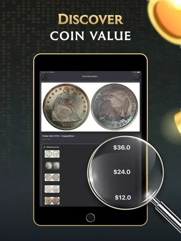 SnapCoin: Identify Coin Value iPad  Screenshots