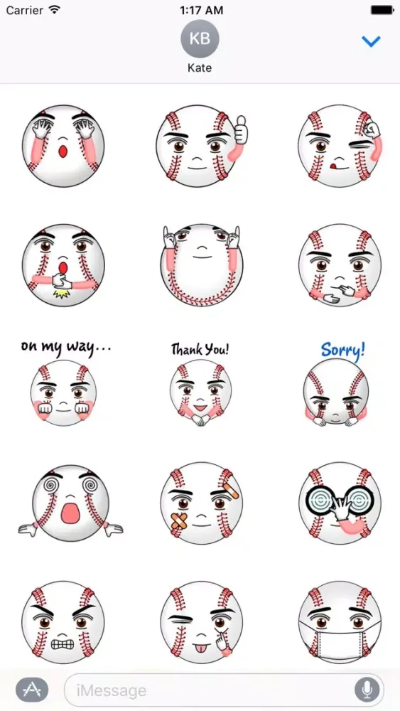 صور Cute Baseball Emoji Sticker