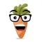 Cute Carrot Emoji Sticker