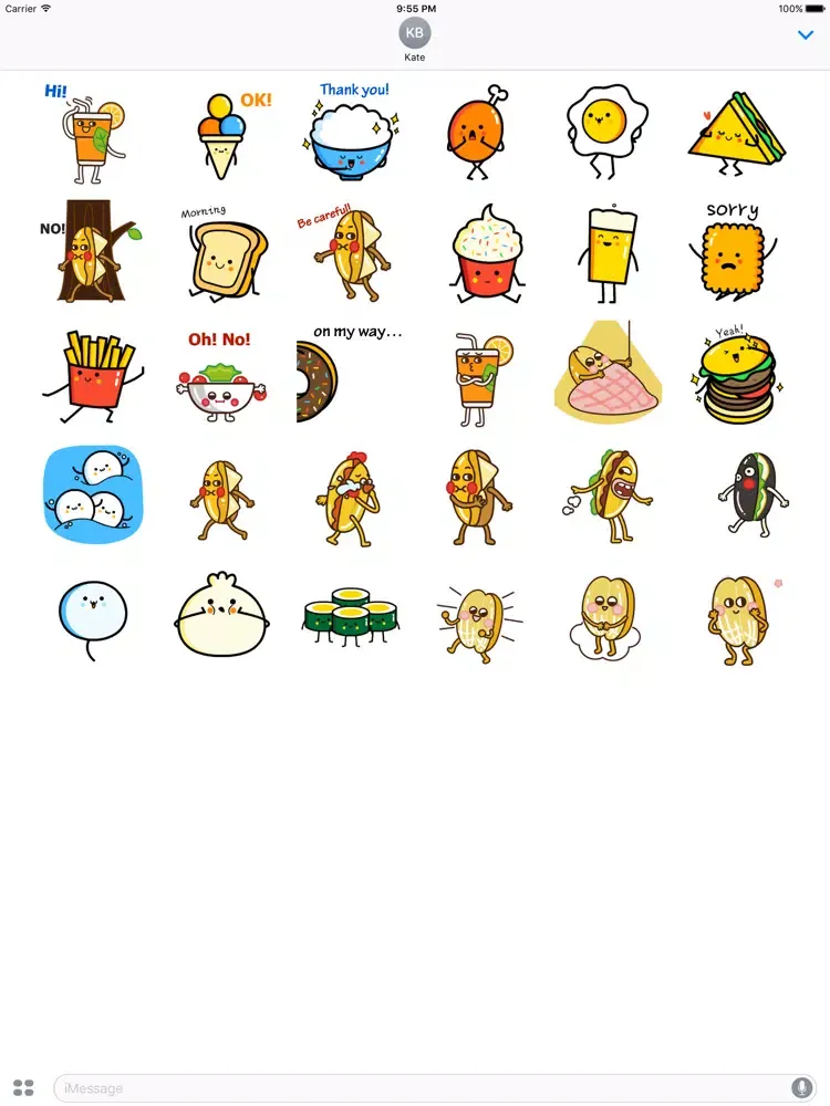 Cute & Interesting Food Emoji iPad  スクリーンショット