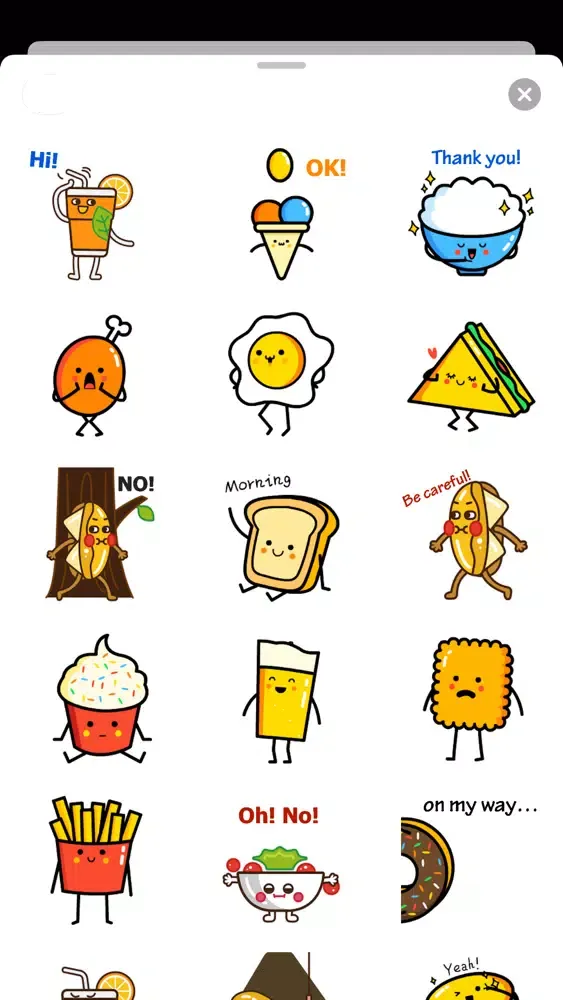Cute & Interesting Food Emoji スクリーンショット