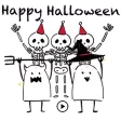 Cute Monsters In Halloween