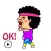 Animated Two Cute Dogs and Dancing Mom Sticker