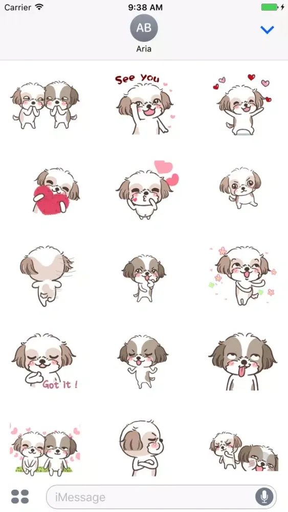 Capturas de pantalla de Animated Two Cute Dogs and Dancing Mom Sticker