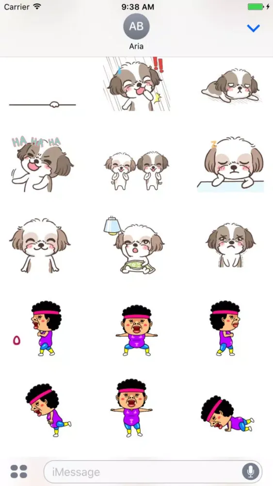 Capturas de pantalla de Animated Two Cute Dogs and Dancing Mom Sticker