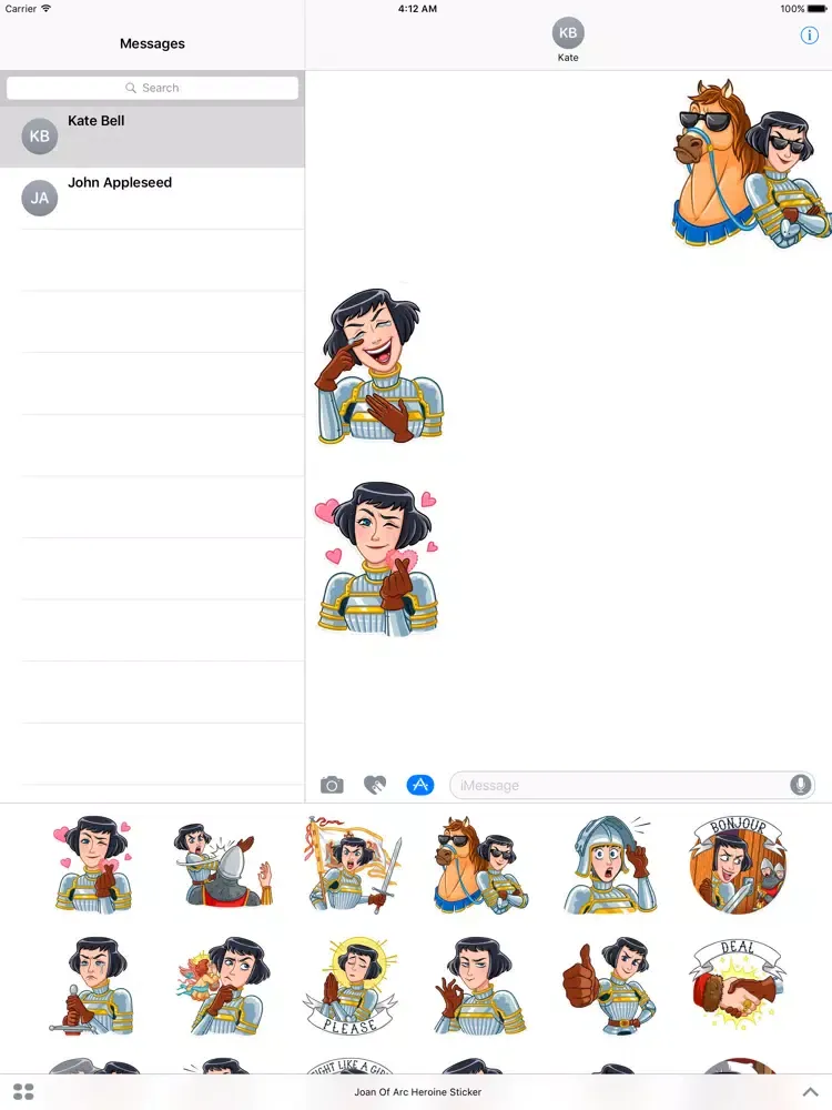 Joan Of Arc Heroine Sticker iPad  Screenshots