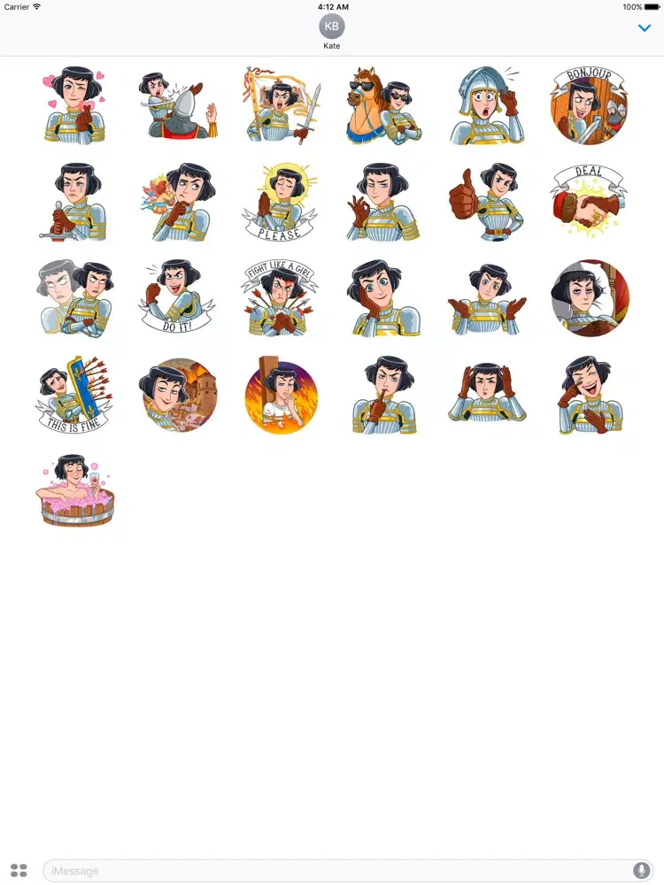 Joan Of Arc Heroine Sticker iPad  Screenshots
