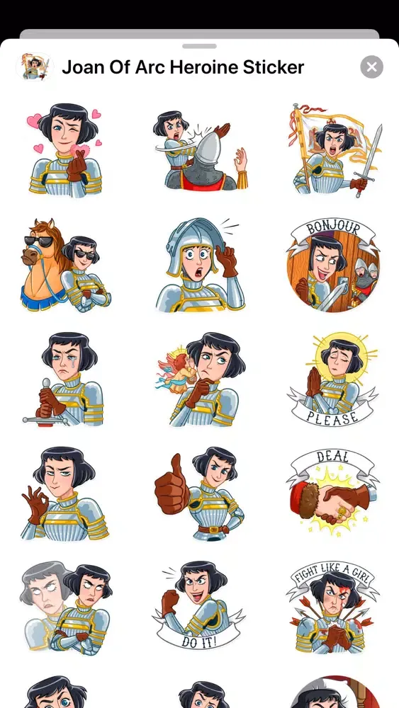 Joan Of Arc Heroine Sticker Screenshots