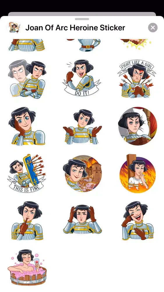 Joan Of Arc Heroine Sticker Screenshots