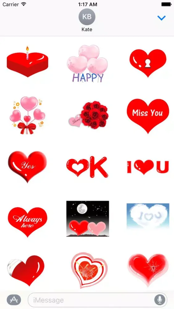 Love And Heart Sweet Sticker应用截图