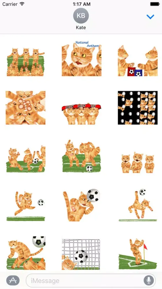 Scoccer Team Of Cats Sticker স্ক্রিনশট