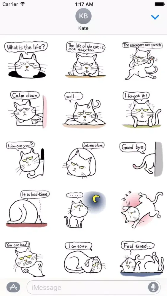 Scowl Cat Sticker应用截图
