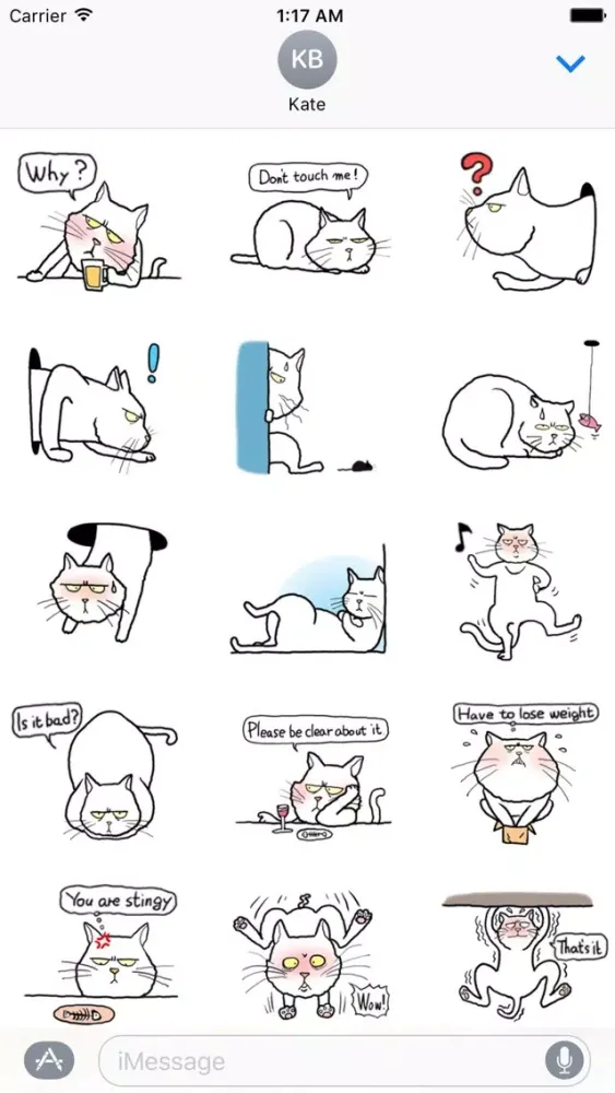 Scowl Cat Sticker应用截图