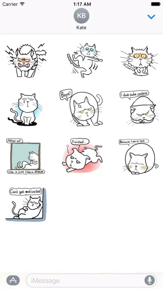 Scowl Cat Sticker应用截图