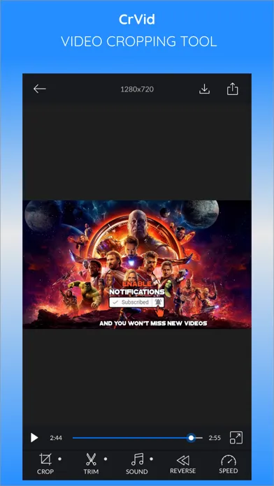 Tangkapan layar CrVid - Great video editor!