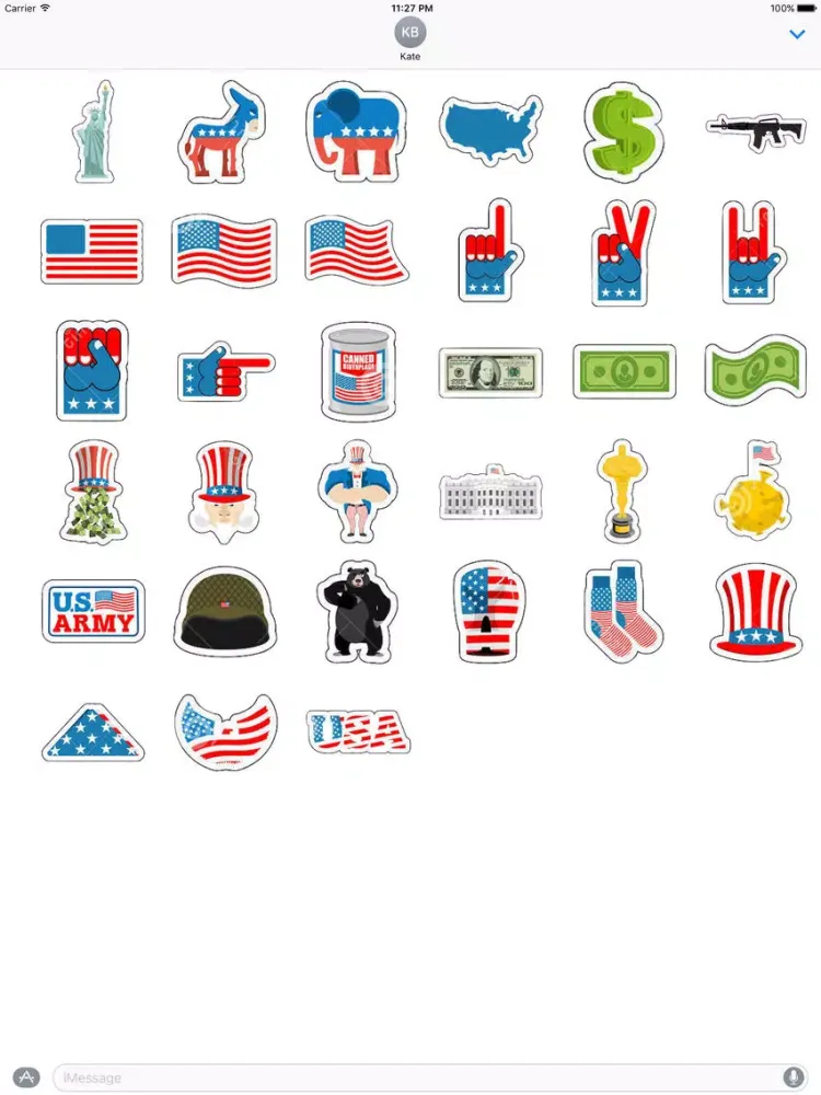 USA Icon Sticker iPad  Screenshots