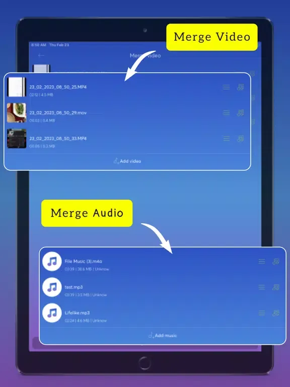 Video Editor Pro. Music Player iPad  Screenshots