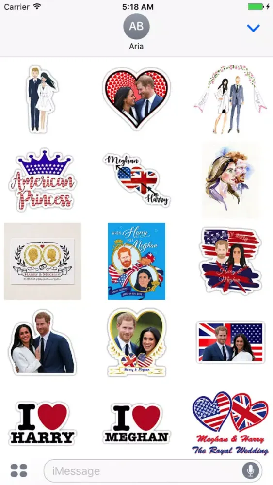 Tangkapan skrin When Harry Met Meghan Sticker