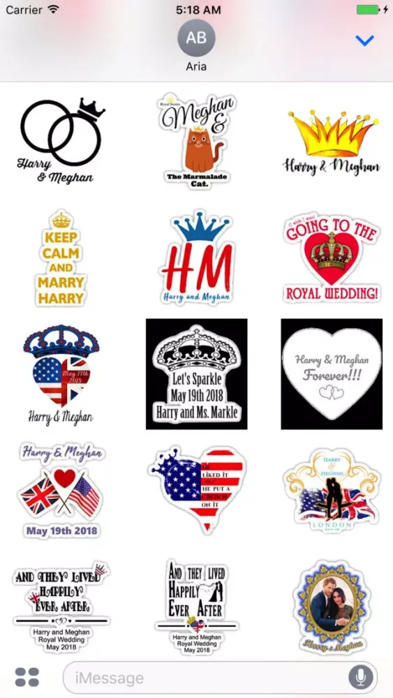 Tangkapan skrin When Harry Met Meghan Sticker