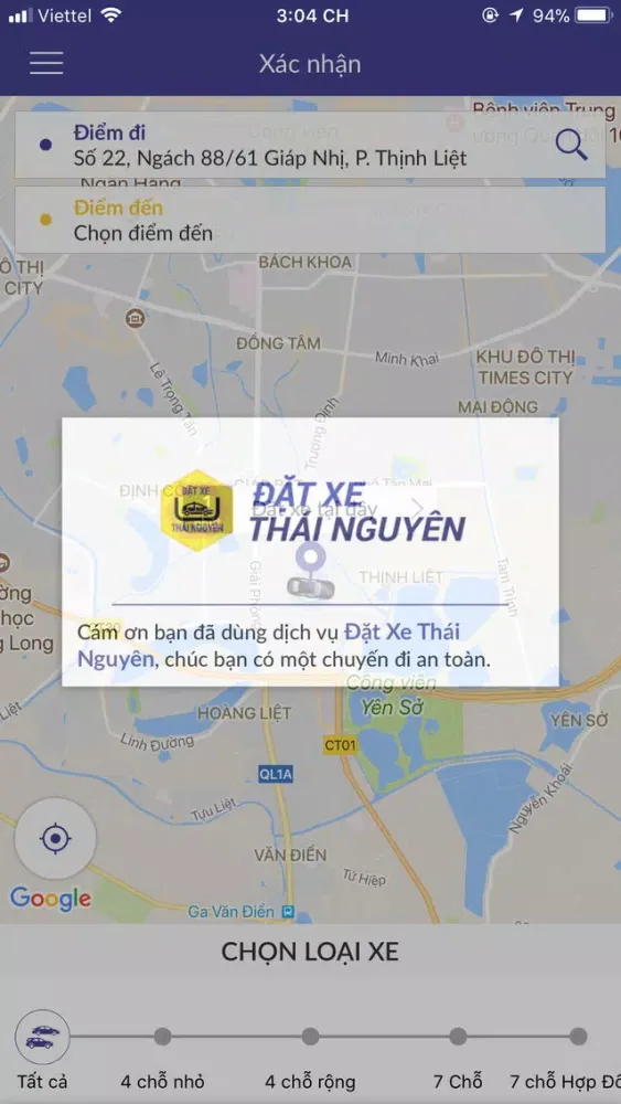 Đặt Xe Thái Nguyên Screenshots
